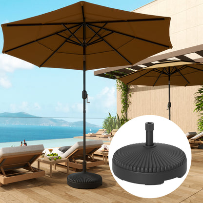 Fillable Umbrella Stand up to 28 kg Umbrella Base, Round Umbrella Holder, Umbrella Weight, Stand for Umbrella Ø34/38 mm, for Balcony, Terrace, Garden, Black