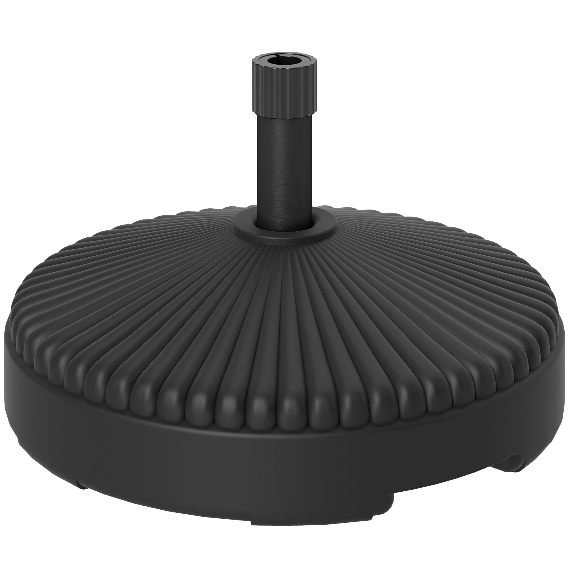 Fillable Umbrella Stand up to 28 kg Umbrella Base, Round Umbrella Holder, Umbrella Weight, Stand for Umbrella Ø34/38 mm, for Balcony, Terrace, Garden, Black