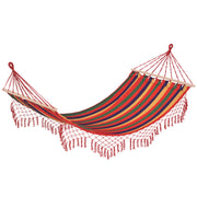 pole hammock hammock weatherproof UV-resistant 2 x 1 m up to 120KG cotton-polyester blend multicolored