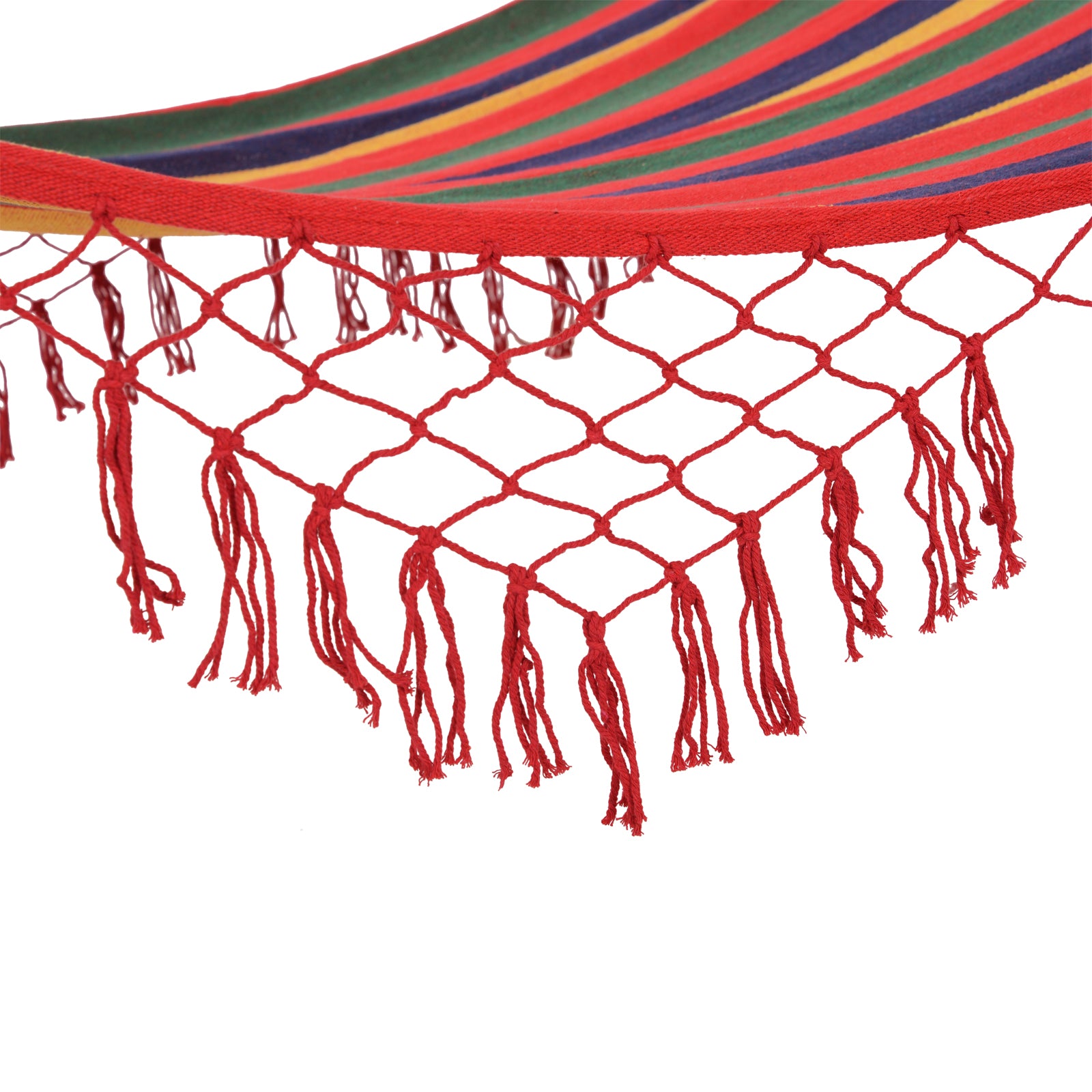 pole hammock hammock weatherproof UV-resistant 2 x 1 m up to 120KG cotton-polyester blend multicolored