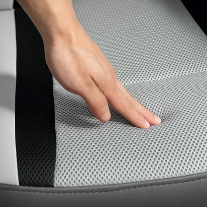 PU and Mesh Upholstered Gaming Chair Swivel Gamer Chair with Rocking Function Adjustable Height for Home Office Study Grey