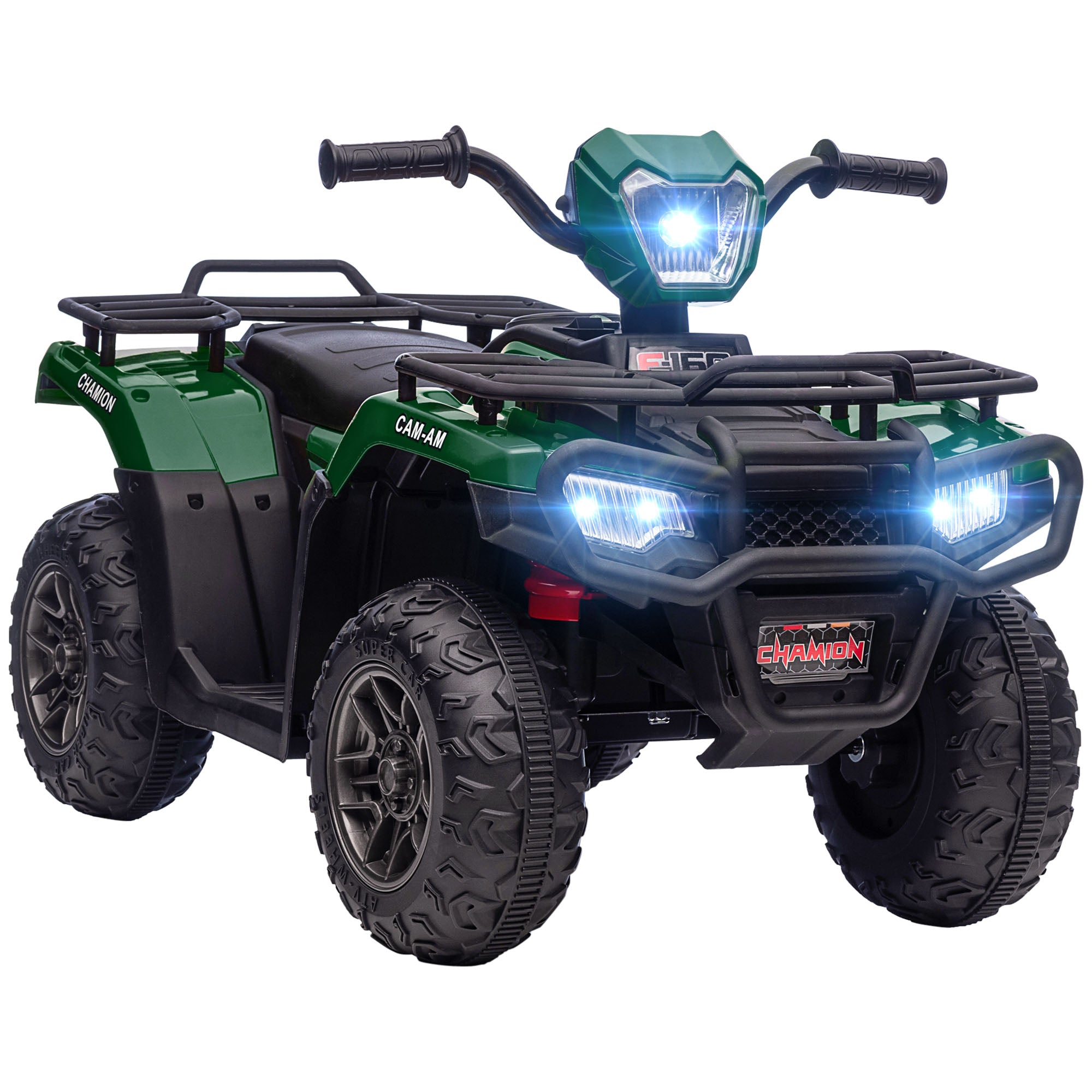 Kids Quad Electric 12V Children's Quad with Forward, Reverse Function, Music, MP3, LED Headlights Electric Quad for Children 3-5 years Green