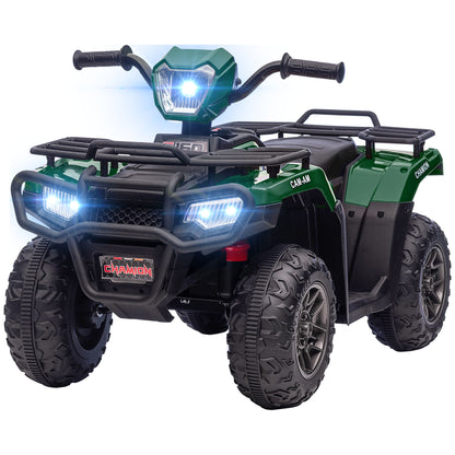 Kids Quad Electric 12V Children's Quad with Forward, Reverse Function, Music, MP3, LED Headlights Electric Quad for Children 3-5 years Green