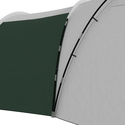 Tunnel Tent, Camping Tent for 6-9 People, Family Tent with 3 Bedrooms, Living Room, Veranda, Carrying Bag, 2000mm Water-Resistant Oxford, for Garden, Green