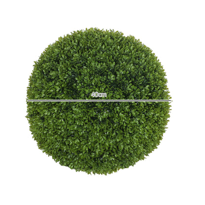 Set of 2 artificial boxwood balls 40 cm, UV protection, decoration for home, garden, wedding party, home decoration, dark green