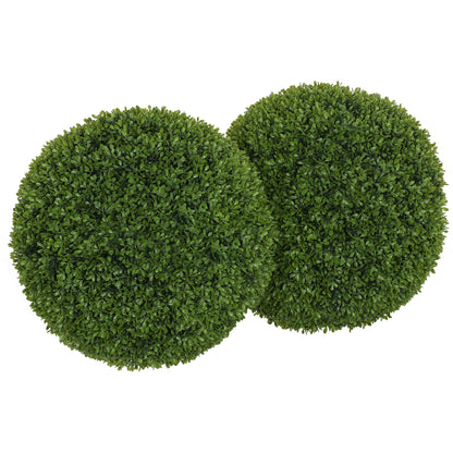 Set of 2 artificial boxwood balls 40 cm, UV protection, decoration for home, garden, wedding party, home decoration, dark green