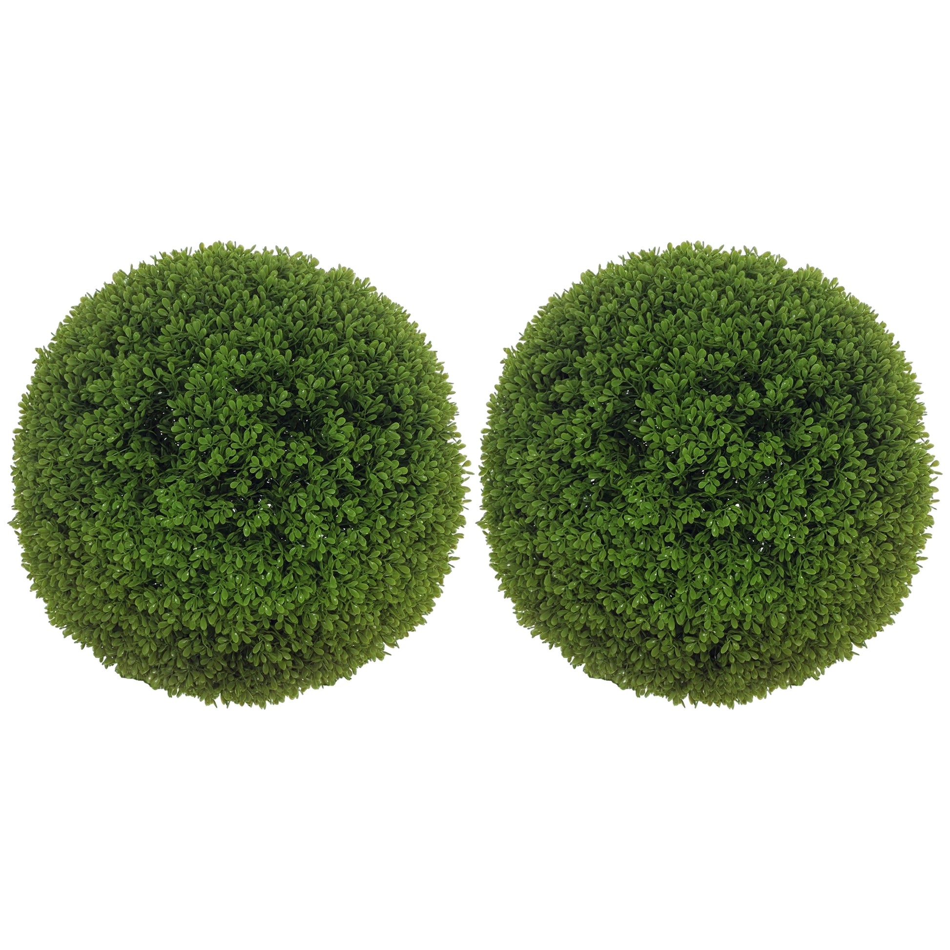 Set of 2 artificial boxwood balls 40 cm, UV protection, decoration for home, garden, wedding party, home decoration, dark green