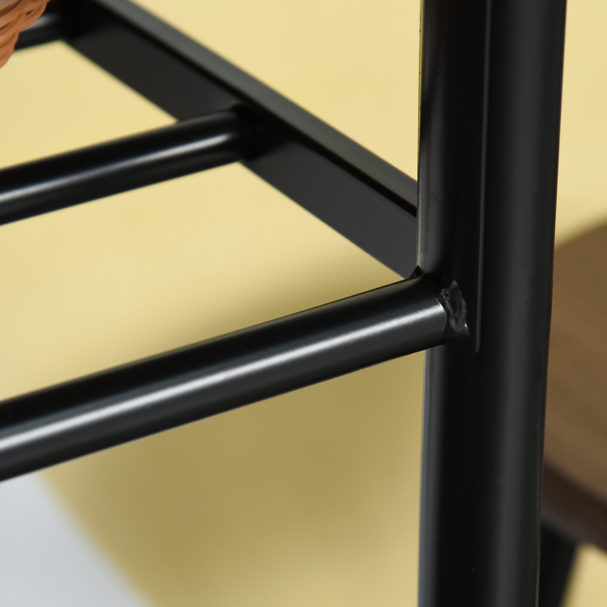 Bar Table Set Bar Table with 2 Bar Stools Dining Group Kitchen Table with Storage Shelf Dining Table for Dining Room, Kitchen, Black