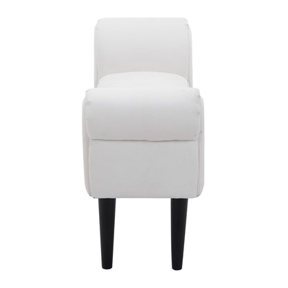 Bed End Stool Bench with Arms Upholstered Wooden Bench for Bedroom Living Room Hallway 102x36x51cm Load 130kg