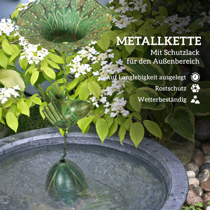 3-Piece Set Rain Chain 123cm Metal Rain Drainage Chain with Attached Hook Birds Bell Gutter Chain Rainwater Chain Rain Catcher Chain for Gutters Rain Collector Rain Chains