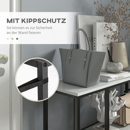 Console Table, Entryway Table with 3 Shelves, 100 x 30 x 80 cm, Side Table, Small Display Table for Small Space, Entryway, Hallway, Living Room, Bedroom, White