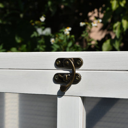 Rabbit Hutch made of wood Bunny Hutch with 2 levels Playpen Wheels Hinged roof Ramp Tray, Winterproof Guinea Pig Hutch Small Animal Hutch Rabbit Cage for indoors, 91.5 x 53.3 x 73 cm Gray