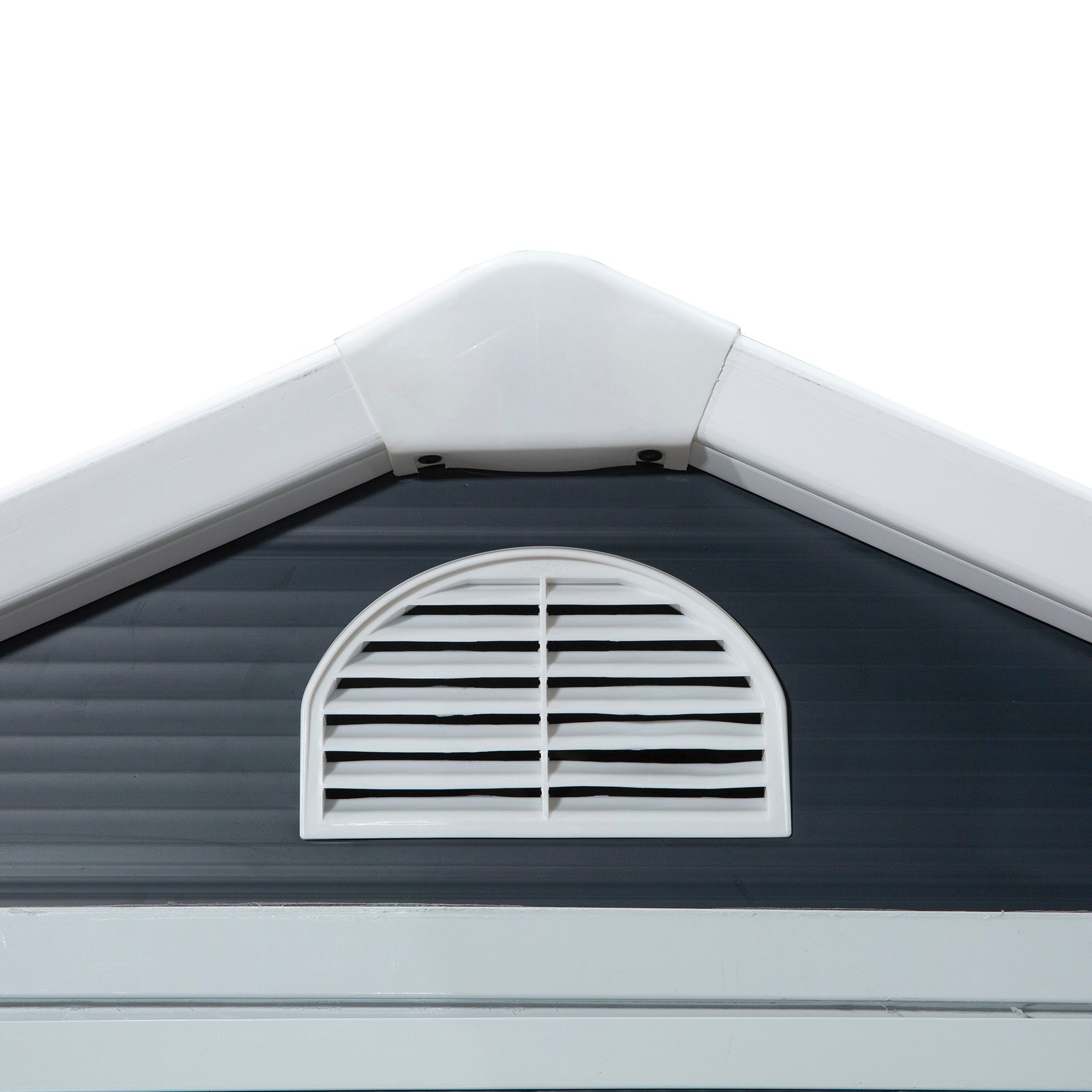 Plastic Tool Shed 1.9m² 134x104x204cm Equipment Shed with Gable Roof Door Weatherproof Garden Shed Outdoor Garden Shed Cabinet for Backyard Outdoor Area Dark Gray