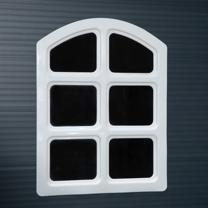 Plastic Tool Shed 1.9m² 134x104x204cm Equipment Shed with Gable Roof Door Weatherproof Garden Shed Outdoor Garden Shed Cabinet for Backyard Outdoor Area Dark Gray