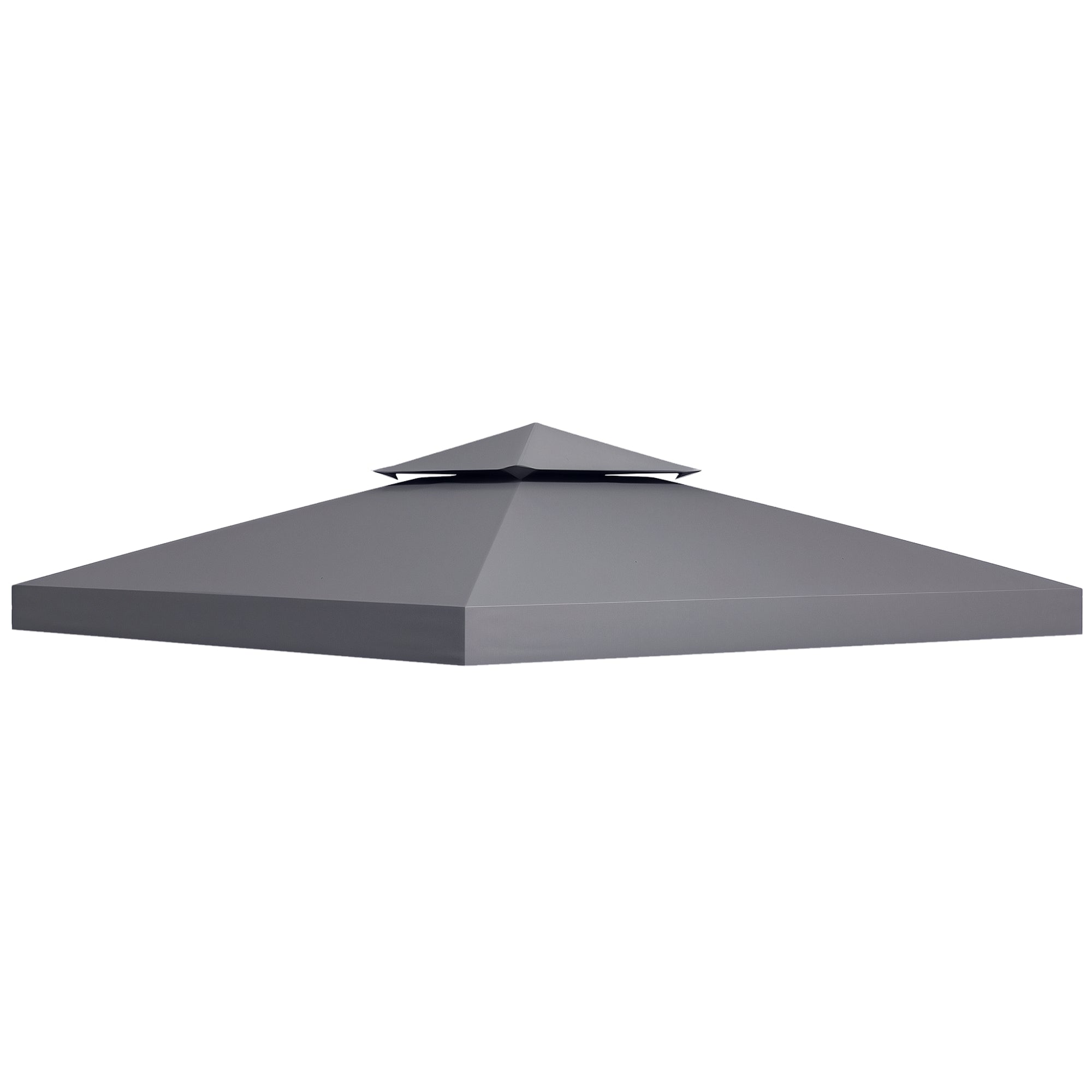 Replacement Roof for Pavilion 3x3m Water-Resistant Pavilion Roof for Metal Pavilion Pavilion Replacement Roof Garden Pavilion Party Tent Gazebo Polyester Dark Grey