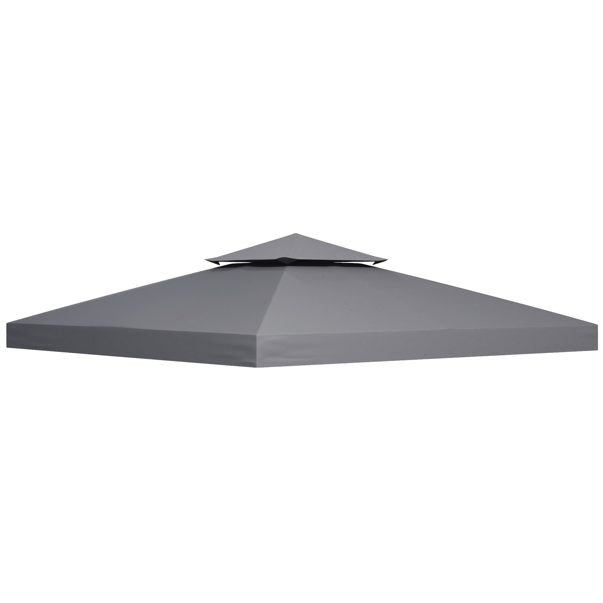Replacement Roof for Pavilion 3x3m Water-Resistant Pavilion Roof for Metal Pavilion Pavilion Replacement Roof Garden Pavilion Party Tent Gazebo Polyester Dark Grey