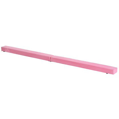 210cm Foldable Gymnastics Balance Beam for Kids and Adults, Beam Gymnastics Gymnastics Equipment Balance Beam for Home Fitness Training Gymnastics, Pink