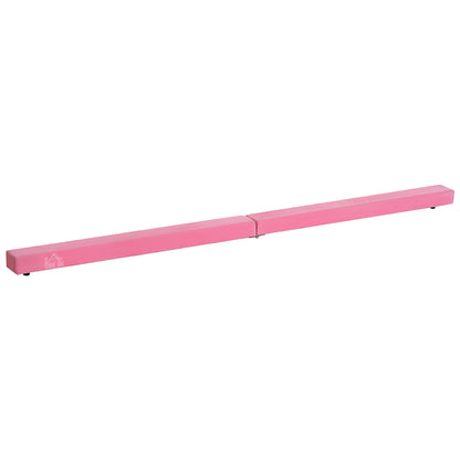 210cm Foldable Gymnastics Balance Beam for Kids and Adults, Beam Gymnastics Gymnastics Equipment Balance Beam for Home Fitness Training Gymnastics, Pink