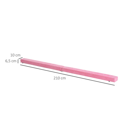 210cm Foldable Gymnastics Balance Beam for Kids and Adults, Beam Gymnastics Gymnastics Equipment Balance Beam for Home Fitness Training Gymnastics, Pink