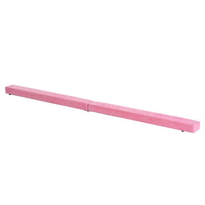 210cm Foldable Gymnastics Balance Beam for Kids and Adults, Beam Gymnastics Gymnastics Equipment Balance Beam for Home Fitness Training Gymnastics, Pink