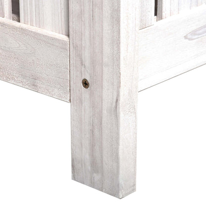 Storage Bench 2-Seater Garden Trunk Bench Cushion Trunk Storage White 115 x 61 x 85 cm