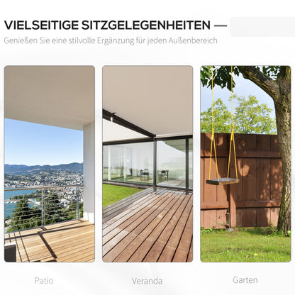 Garden Swing for 2 Persons Swing Bench Hanging Bench Solid Wood Patio Terrace Backyard White 117 x 69 x 60 cm