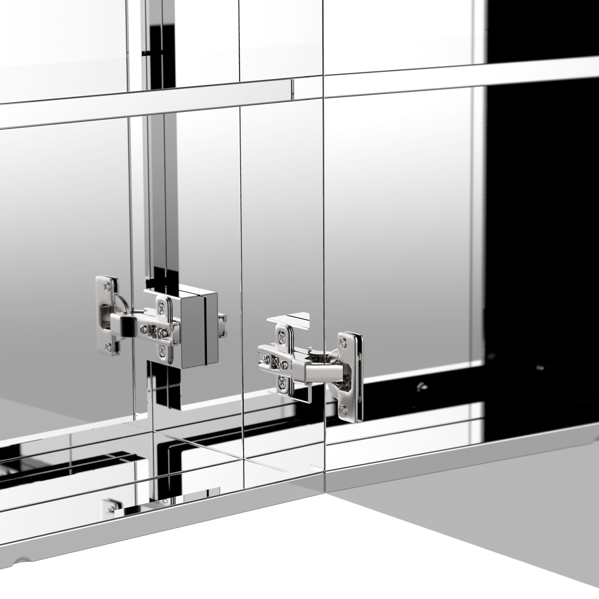 Stainless Steel Frame Mirror Cabinet with Storage Shelf for Bathroom Toilet dim. 60L x 12W x 55H cm