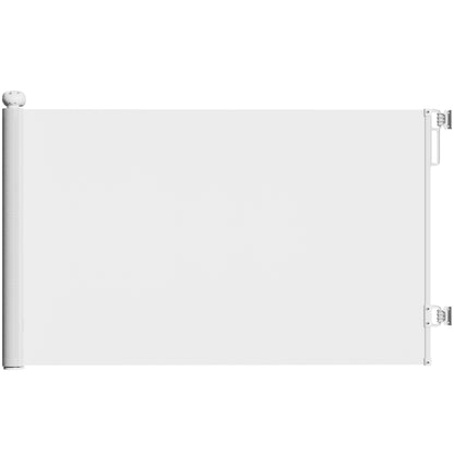 Retractable Dog Safety Barrier 0-140 cm Width, Stair and Door Barrier for Dogs and Cats with Lock, White