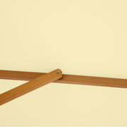 Outdoor Garden Umbrella Double Top Hexagonal Large Size Jardin Ø 2.5 x 2.3H m Bamboo Wood Cream