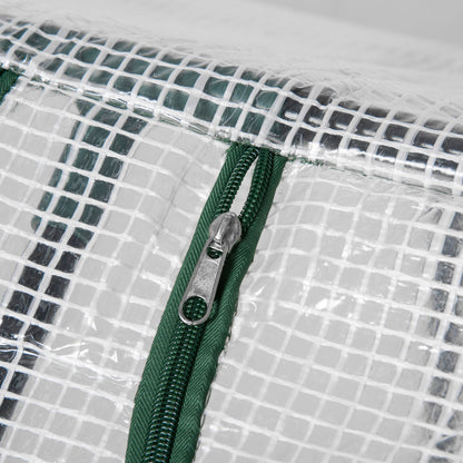 Greenhouse with Window, PE Grid Film, Steel Frame Greenhouse, for Balcony, Garden, 120x60x60cm, Tomato Greenhouse for Vegetables, Flowers, Plants, White