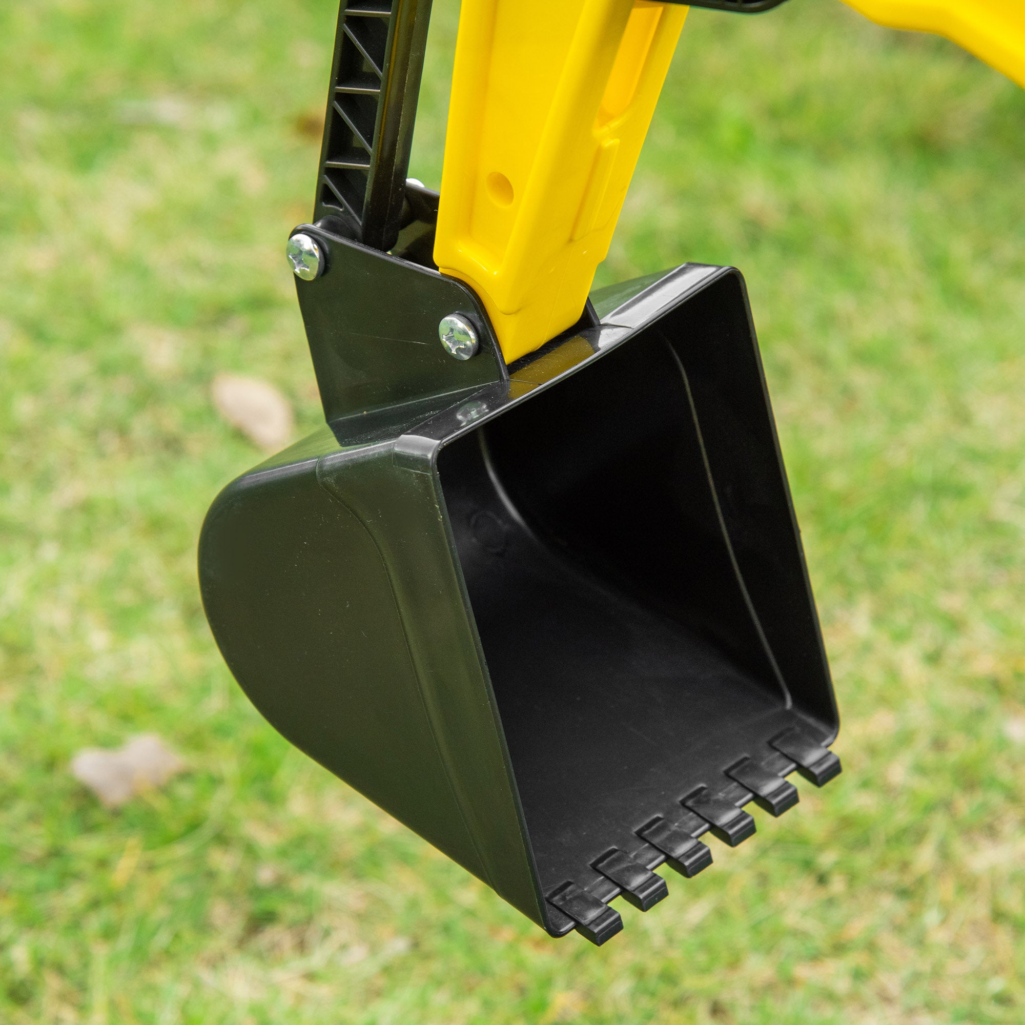 Pedal Tractor for Kids 3+ Years Excavator for Kids with Front Shovel and Horn Load 35kg Outdoor Children's Tractor 107x42x71 cm Yellow