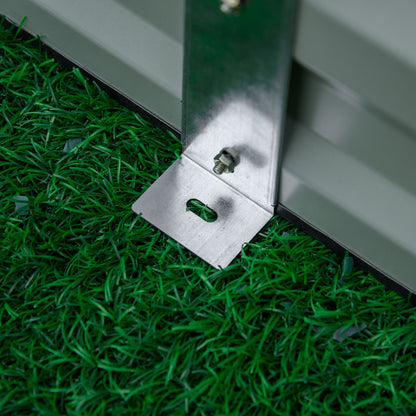 Raised Bed Steel, Plant Bed Cold Frame Garden Bed Planter Box plug-in, Plant Box Planter Pot Vegetable Bed 241x90.5x30cm for Garden Terrace, for Flowers, Plants, Fruit, Vegetables, Grey