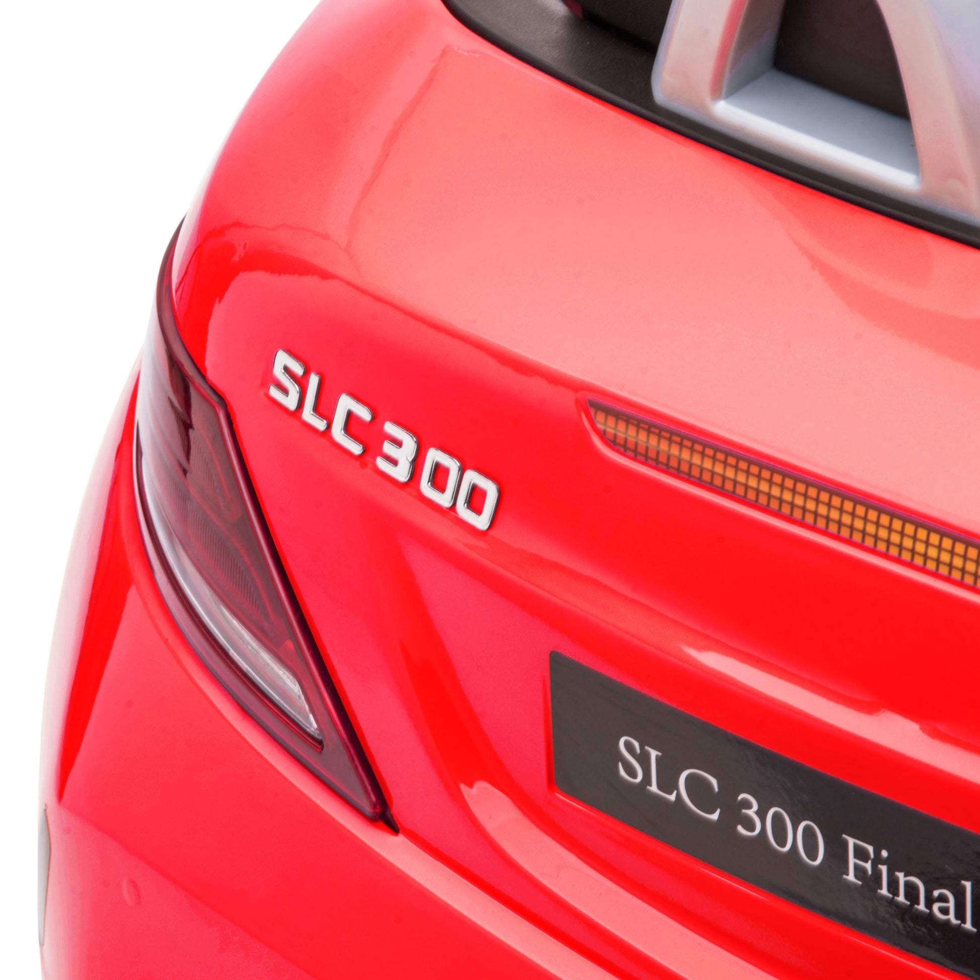 12V Kids Electric Car, Children's Vehicle with 2.4G Remote Control, Electric Vehicle with LED Headlights, Safety Belt, Horn, Music, Mercedes SLC 300 Children's Car for Children from 3 Years, Red