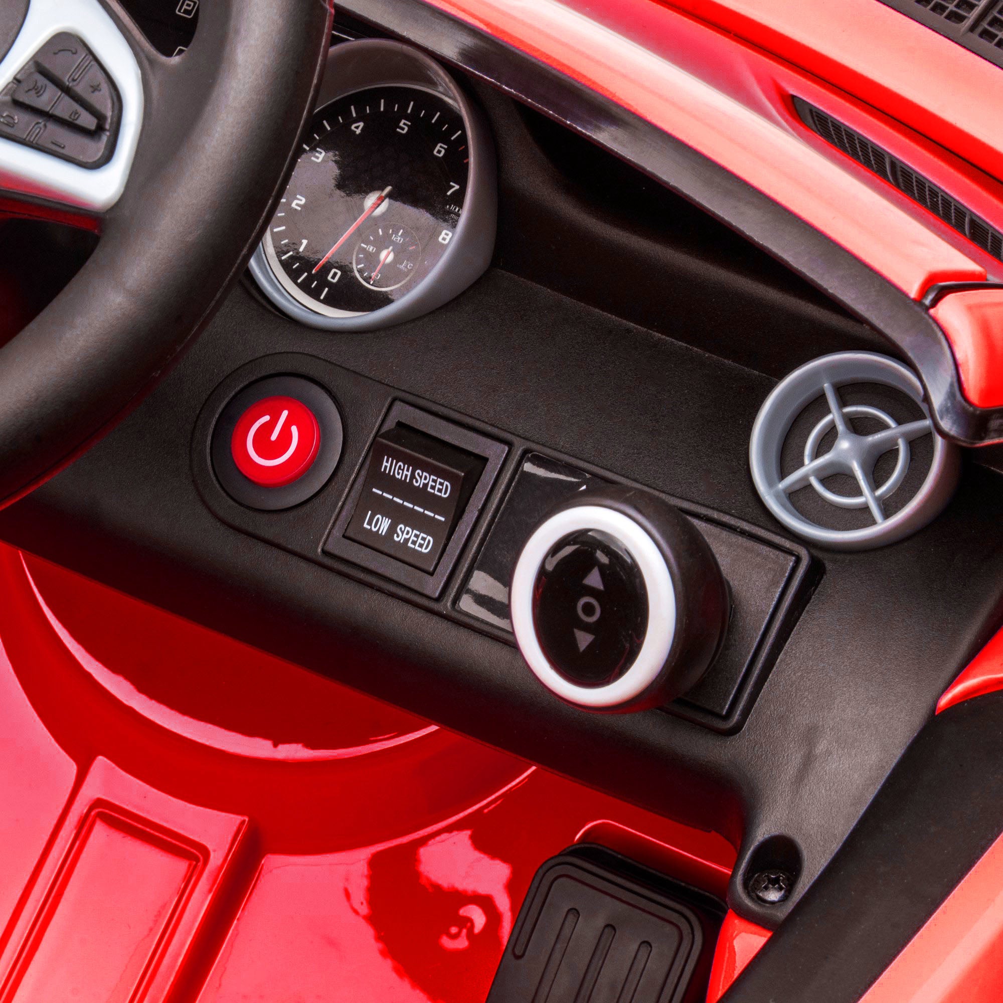 12V Kids Electric Car, Children's Vehicle with 2.4G Remote Control, Electric Vehicle with LED Headlights, Safety Belt, Horn, Music, Mercedes SLC 300 Children's Car for Children from 3 Years, Red