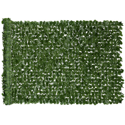 Artificial Ivy Hedge Windbreak Decoration Roll 3L x 1.5H m Realistic Anti-UV Dark Green
