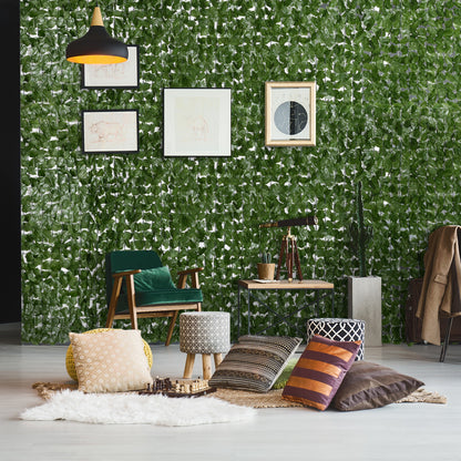 Artificial Ivy Hedge Windbreak Decoration Roll 3L x 1.5H m Realistic Anti-UV Dark Green