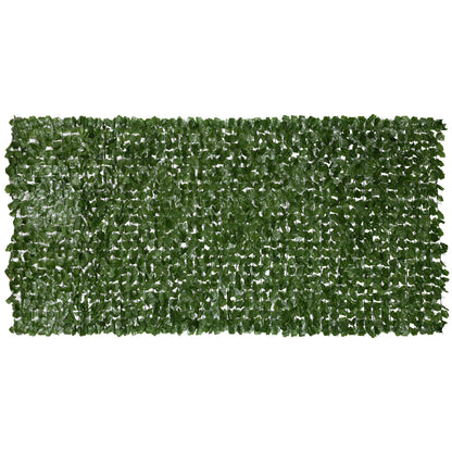 Artificial Ivy Hedge Windbreak Decoration Roll 3L x 1.5H m Realistic Anti-UV Dark Green