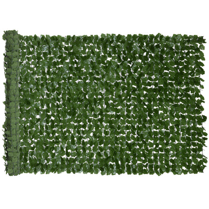 Artificial Ivy Hedge Windbreak Decoration Roll 3L x 1.5H m Realistic Anti-UV Dark Green