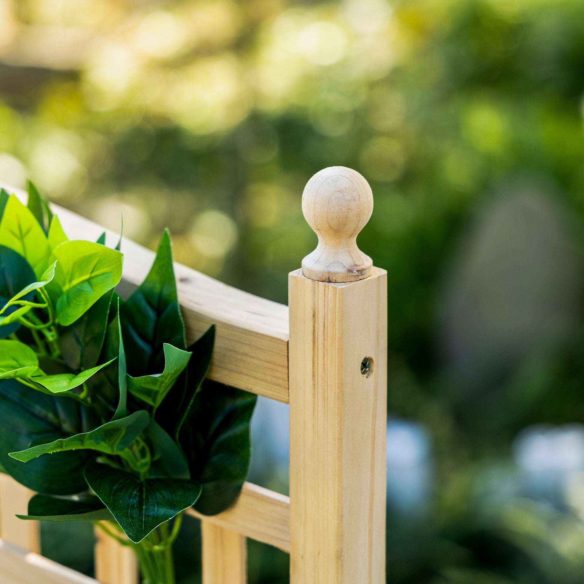 Raised Garden Bed Planter Box with Trellis Flower Box Trellis Arch with Trellis Support for Climbing Plants Garden Wood Natural 64 x 28 x 120 cm