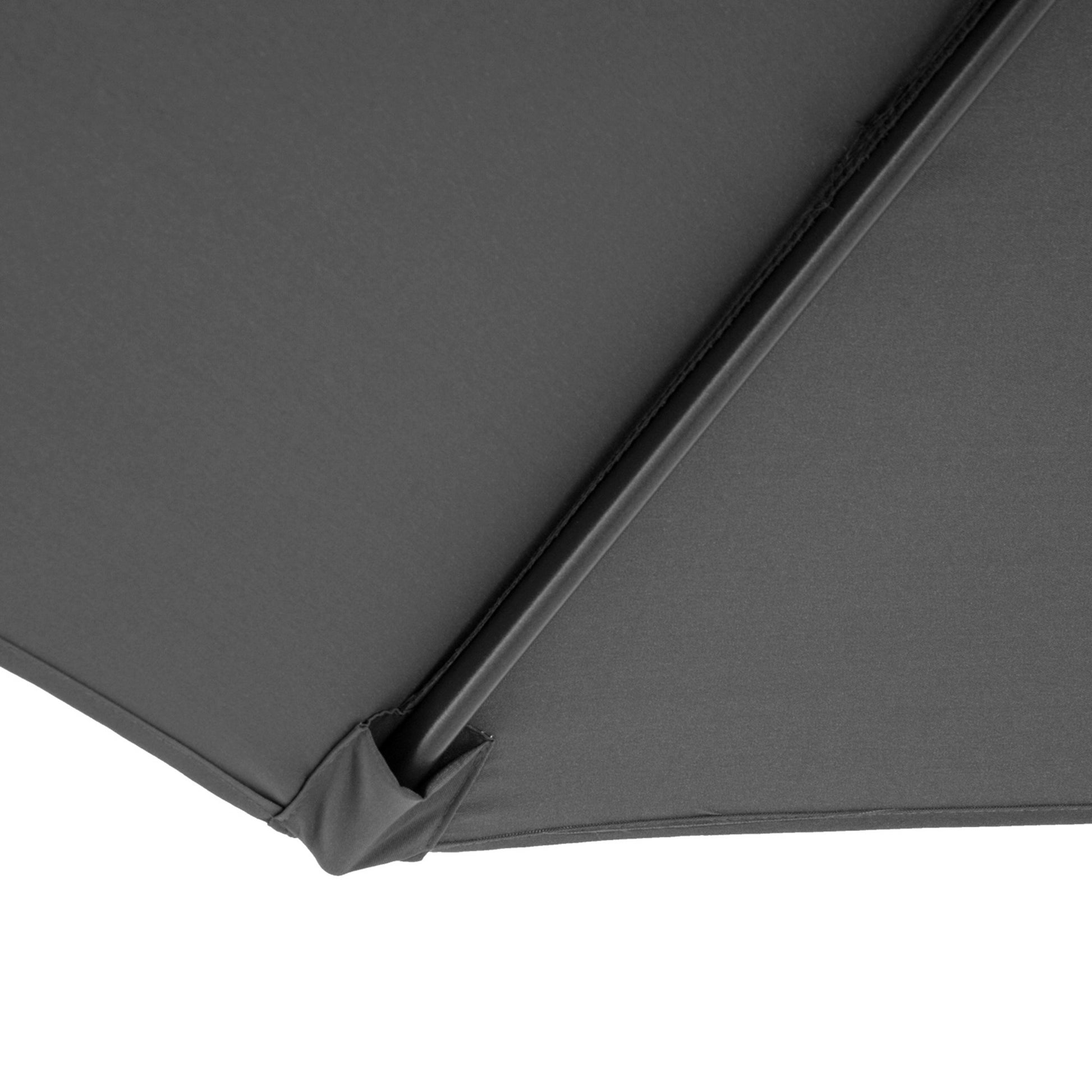 Cantilever Umbrella Ø300 cm Tiltable Sunshade with UV Protection Crank Umbrella with Stand, Crank Device, Market Umbrella Garden Umbrella Sun Protection for Balcony Garden Terrace Gray