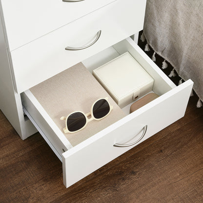 Modern Bedside Table Nightstand with 3 Drawers Side Table for Living Room Bedroom Load 50 kg 40x35x58 cm White