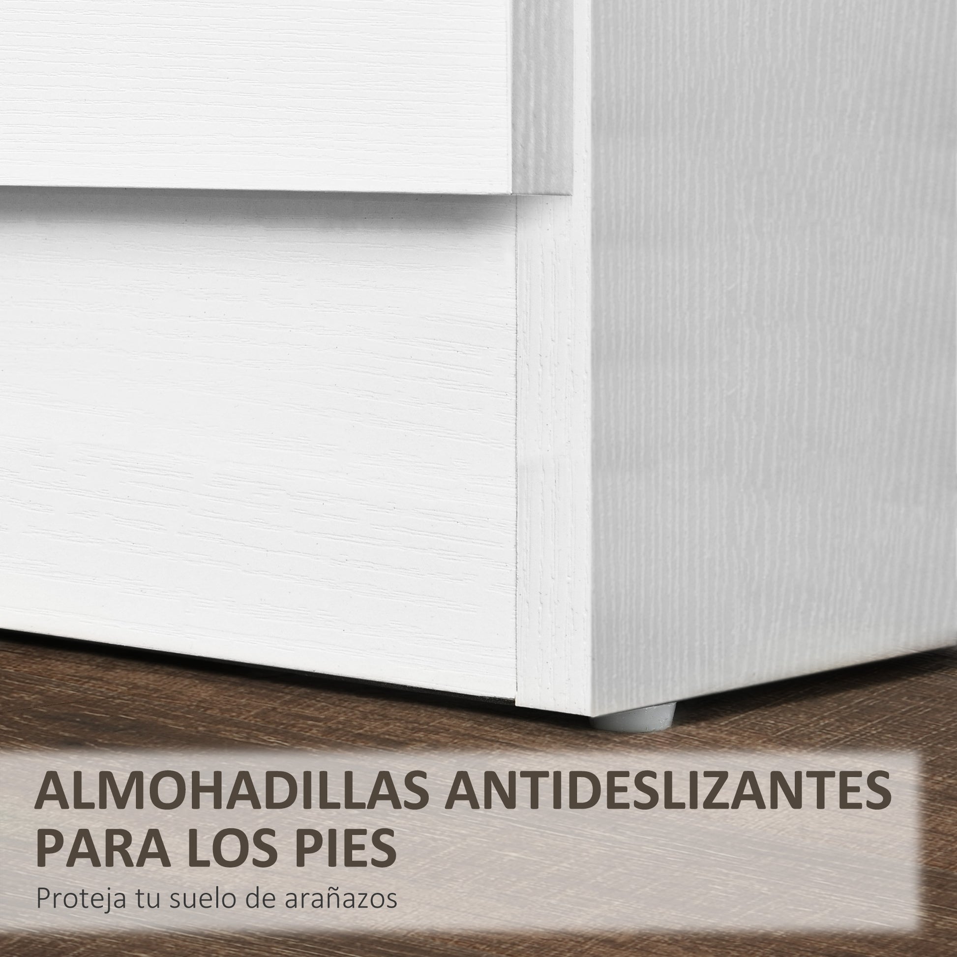 Modern Bedside Table Nightstand with 3 Drawers Side Table for Living Room Bedroom Load 50 kg 40x35x58 cm White