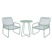 3 Piece Bistro Set, Balcony Furniture Set including 1 Table, 2 Chairs, Garden Furniture Set, Patio Seating Group for Garden, Terrace, Mesh, Green