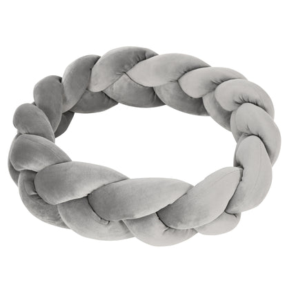 Washable Cat Bed, Dog Bed, Dog Pillow, Pet Bed, Cat Sleeping Place, Pet Mat, Dog Sofa, Donut Pillow for Small Dogs and Kittens, Velvet, Ø55 x 14 cm, Gray