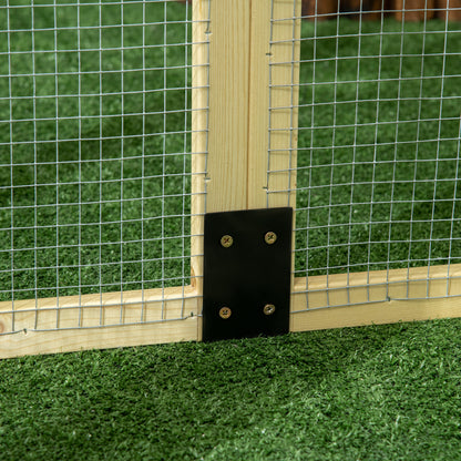 Wooden Chicken Coop Enclosed Chicken Cage 140 x 88.5 x 106 cm - Natural