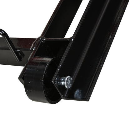 Motorcycle Hydraulic Jack Stand 680 kg ATV Lift for Garage Track Adjustable Height 24-36 cm with High Strength Non-Slip Pad Platform 110x36x67 cm Black and Red