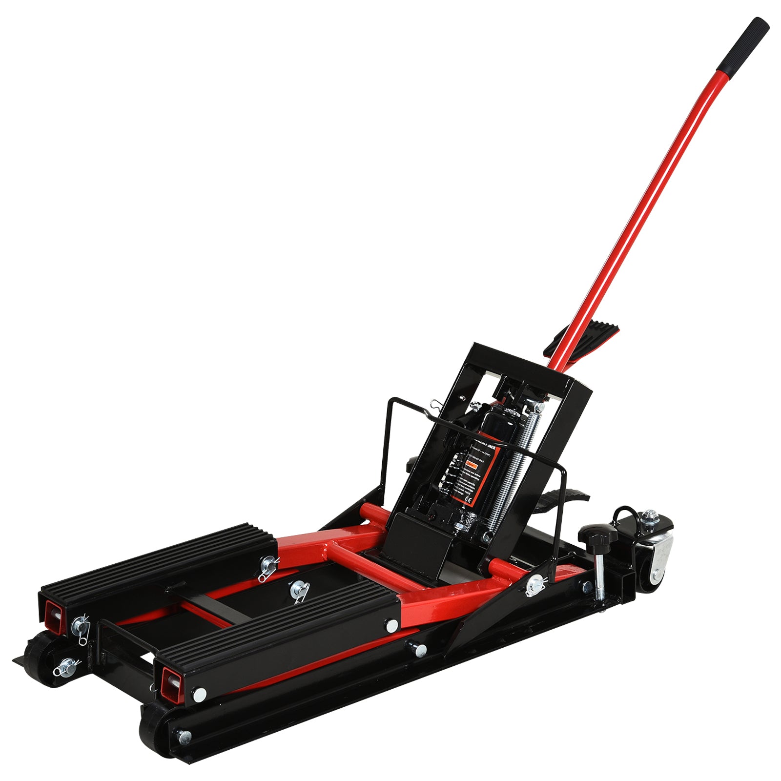 Motorcycle Hydraulic Jack Stand 680 kg ATV Lift for Garage Track Adjustable Height 24-36 cm with High Strength Non-Slip Pad Platform 110x36x67 cm Black and Red