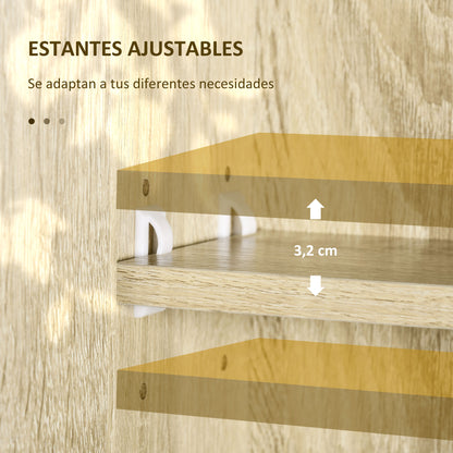 Bathroom Cabinet with Mirror Wall Cabinet with 1 Door Adjustable Shelf Towel Holder and Compartment Hanging Bathroom Furniture for Living Room 60x15x70 cm Oak