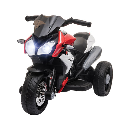 Kids Electric Motorcycle with Music, Headlights, Children's Electric Motorbike for Kids aged 3-5 Red+Black
