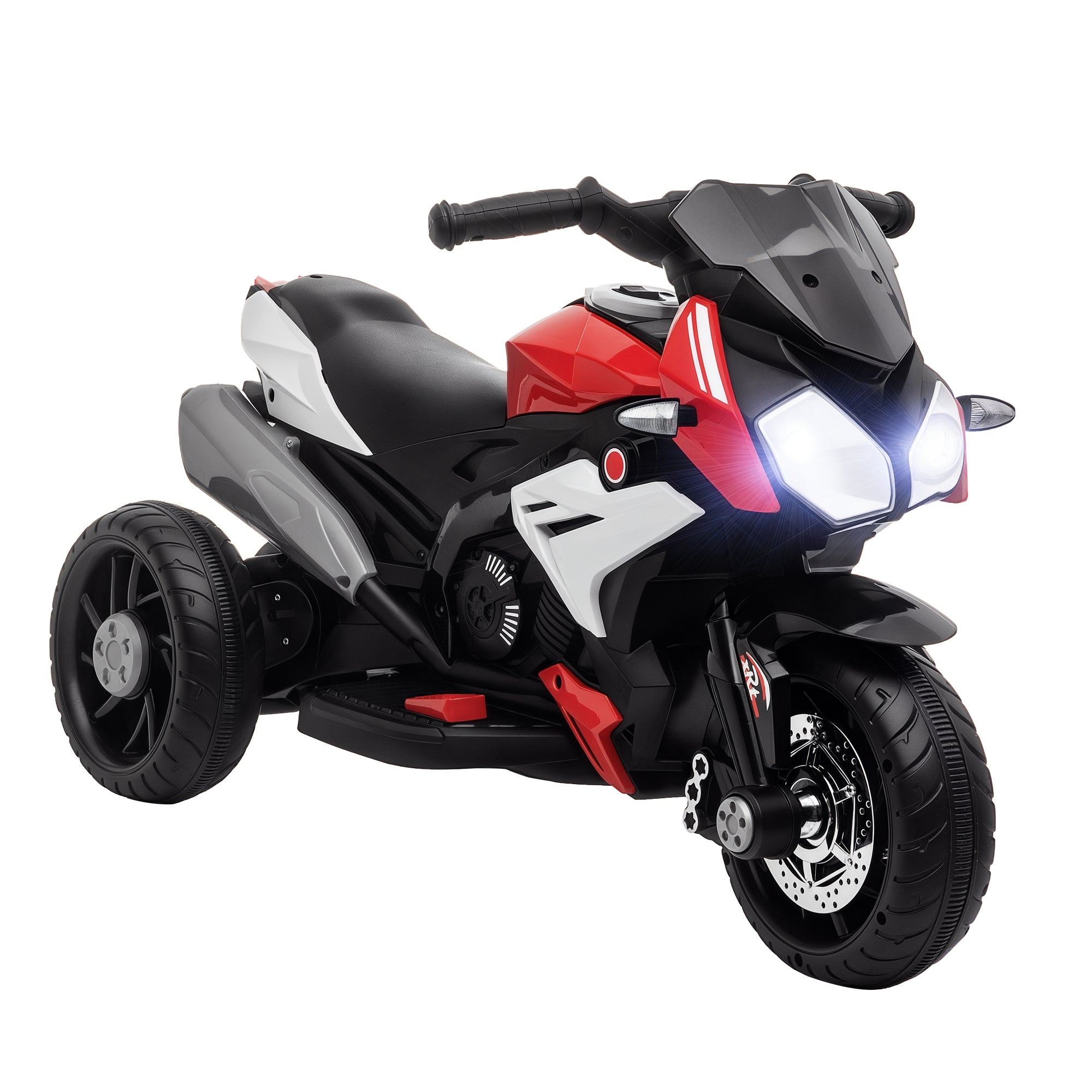 Kids Electric Motorcycle with Music, Headlights, Children's Electric Motorbike for Kids aged 3-5 Red+Black